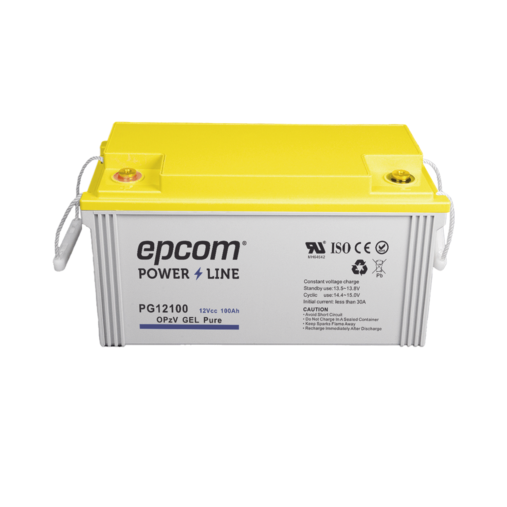 Batería de GEL PURO / 12 V @ 100Ah / Ciclo profundo / Para Uso en Sistemas de Energía Ininterrumpida / Sistemas Solares