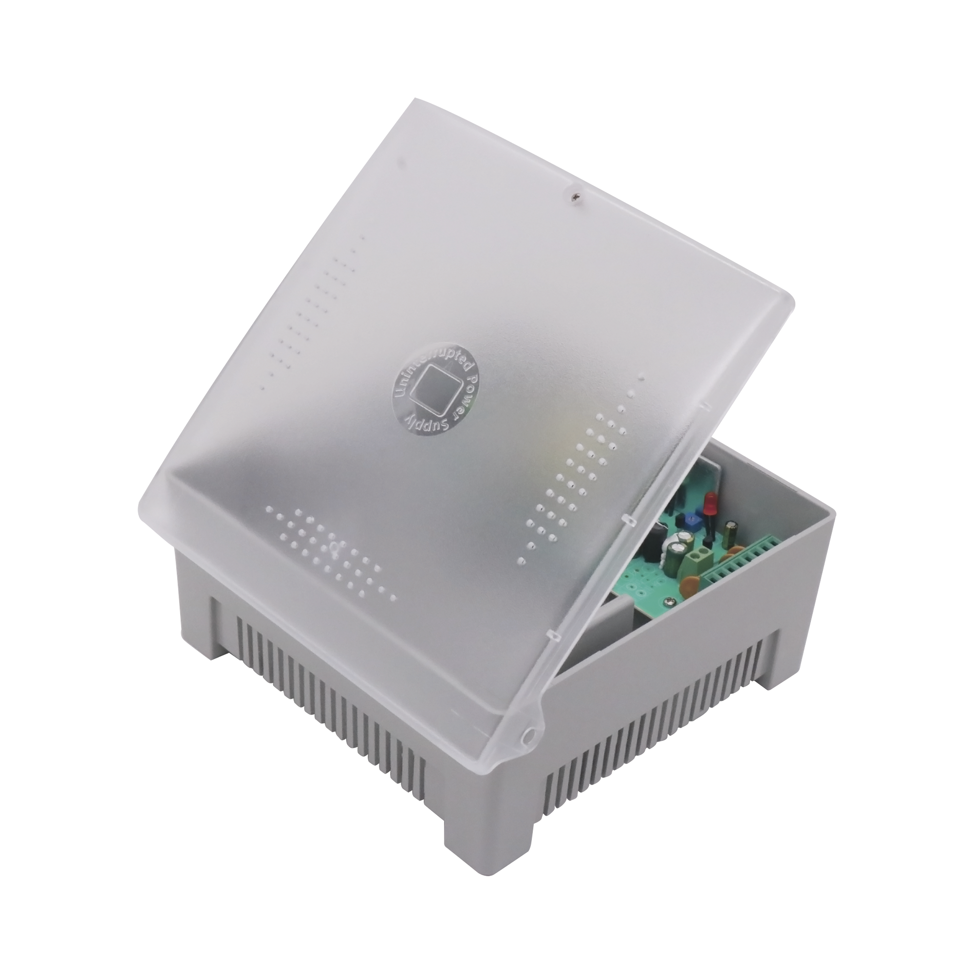 Fuente de Alimentación con Gabinete de 4 Salidas de 11 - 15 Vcd / 5 Amper /  Voltaje de Entrada: 96 - 264 Vca / Soporta Proteccion contra Sobrecorriente de Salida, Proteccion contra Cortocircuito / Led Indicador